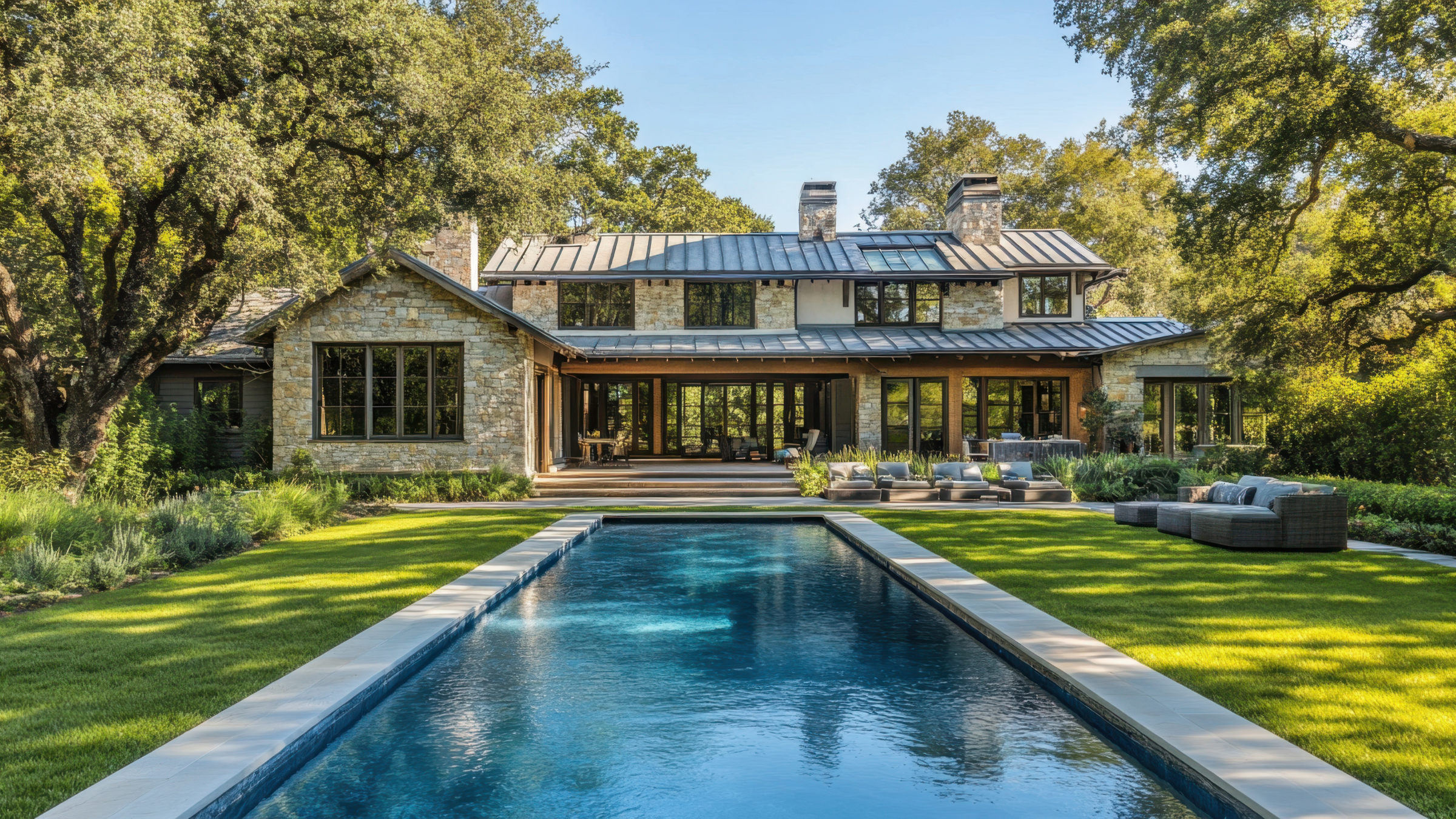 Maison haut de gamme en lumière naturelle